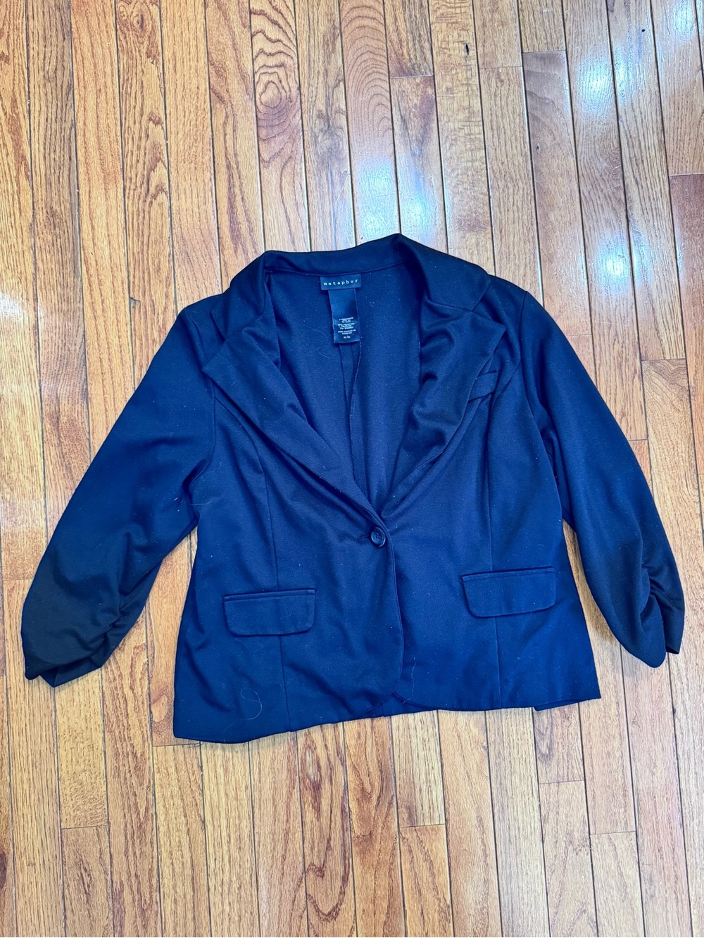 Metaphor Women's Black Single-Button Blazer - XL